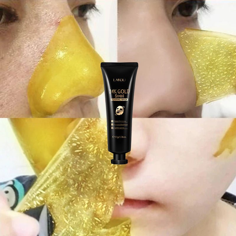 Masque peel - off hydratant à la bave d’escargot et à la feuille d’or - Zenora